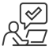 ikona postaci przed komputerem z listą zadań